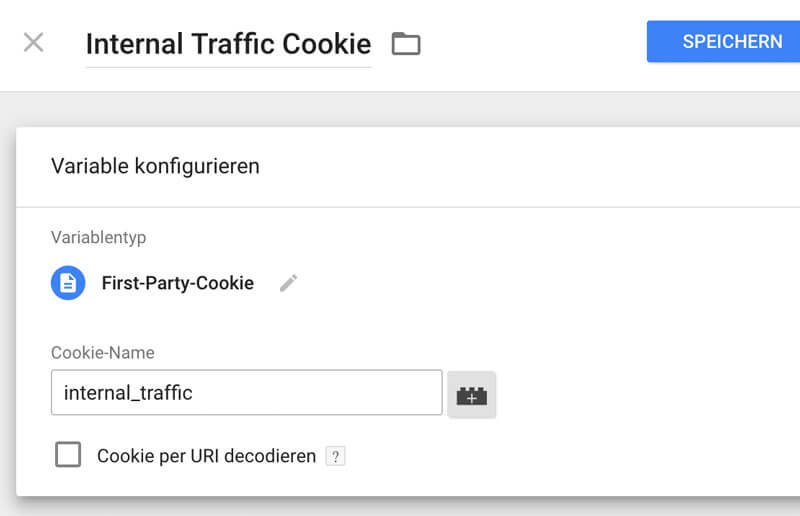 Internal Traffic Cookie GTM